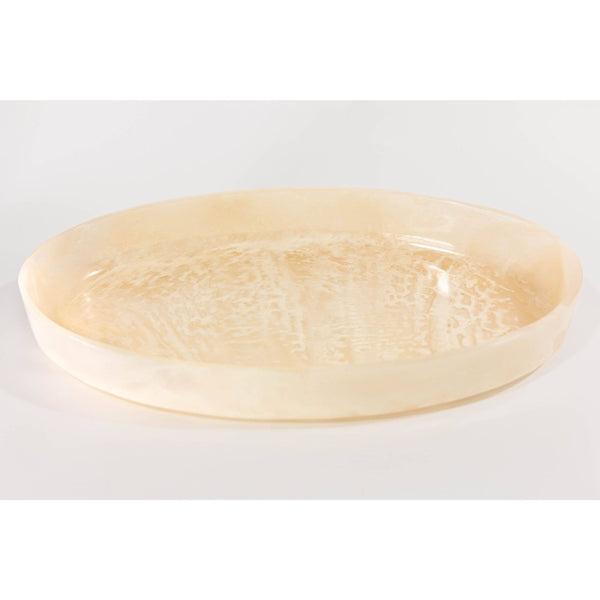 Jeanne Fitz Resin Collection Oval Bowl, 16 x 19 in - Cream