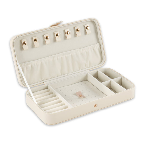 Cream Isla Jewelry Case