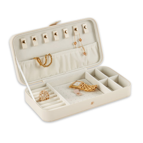 Cream Isla Jewelry Case