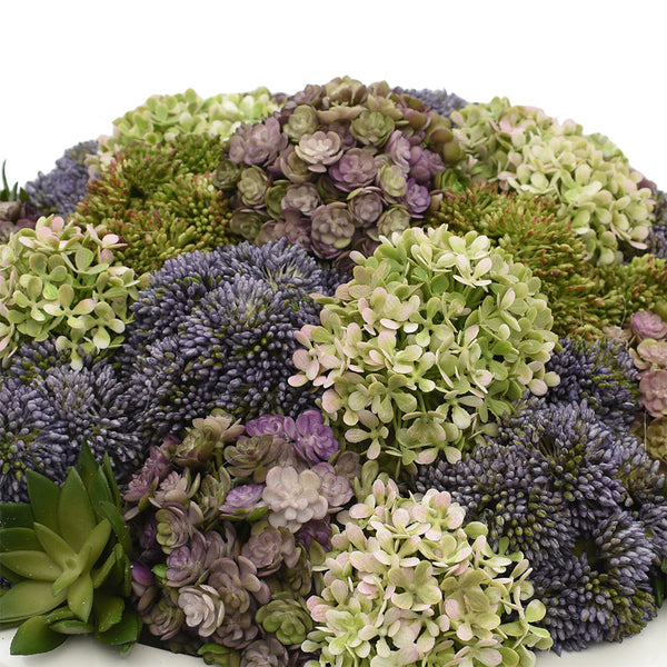 Hydrangea Sedum & Succulent Arrangement