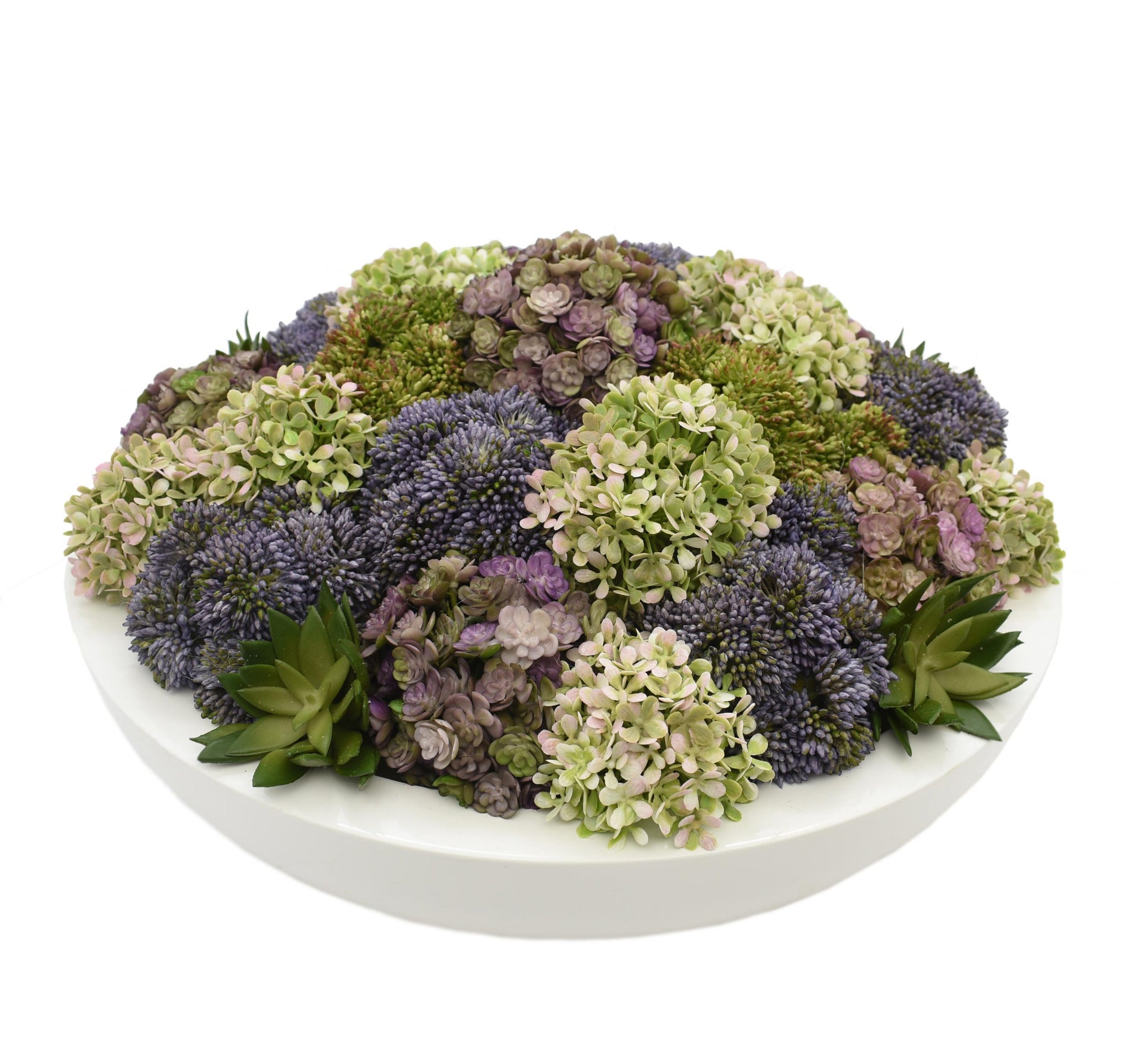 Hydrangea Sedum & Succulent Arrangement