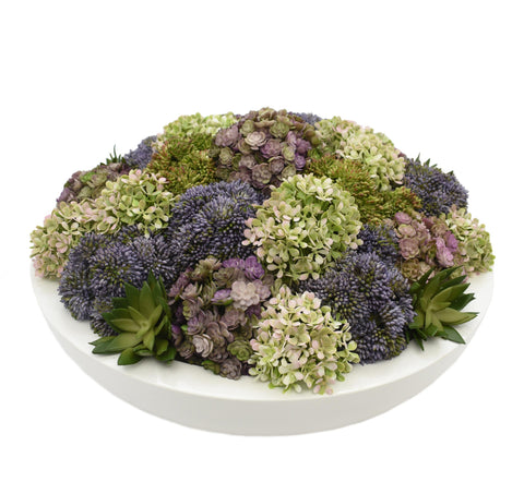 Hydrangea Sedum & Succulent Arrangement