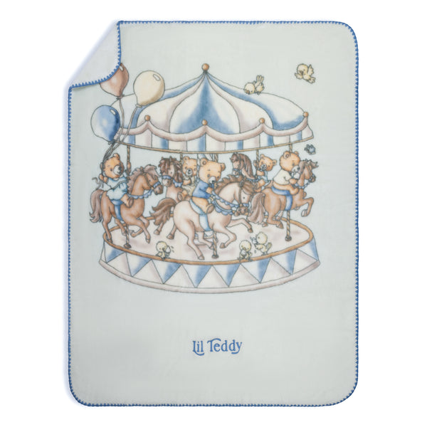 Lil Teddy’s Merry Go Snuggle Blueberry Biscuit Blanket