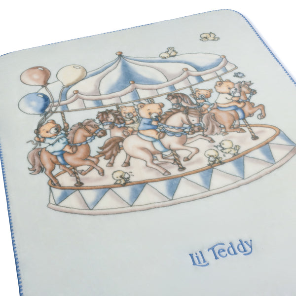 Lil Teddy’s Merry Go Snuggle Blueberry Biscuit Blanket
