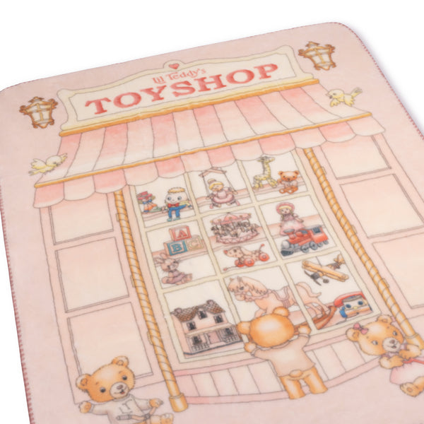Lil Teddy’s Toyshop Snuggle Sugary Pink Blanket