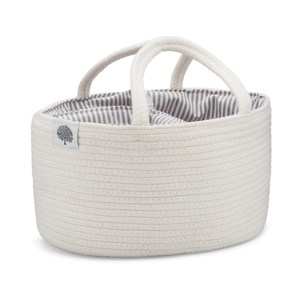 Cream Rope Diaper Caddy