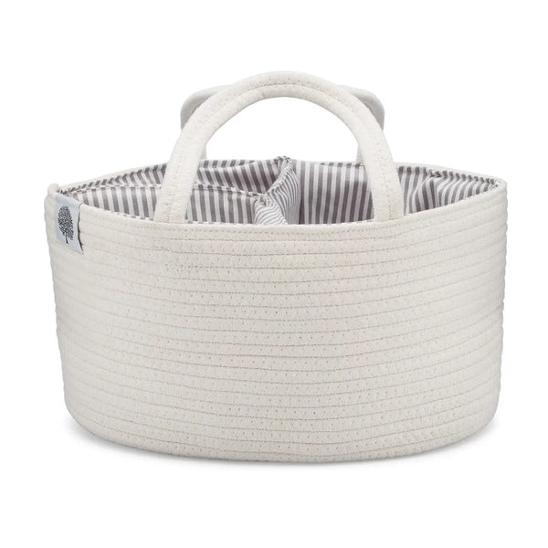 Cream Rope Diaper Caddy