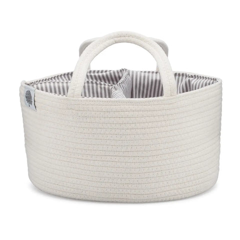 Cream Rope Diaper Caddy