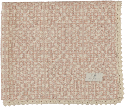 Bebe Organic Rose Pink Crochet Blanket