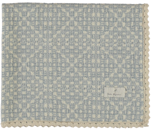 Bebe Organic Sky Blue Crochet Blanket