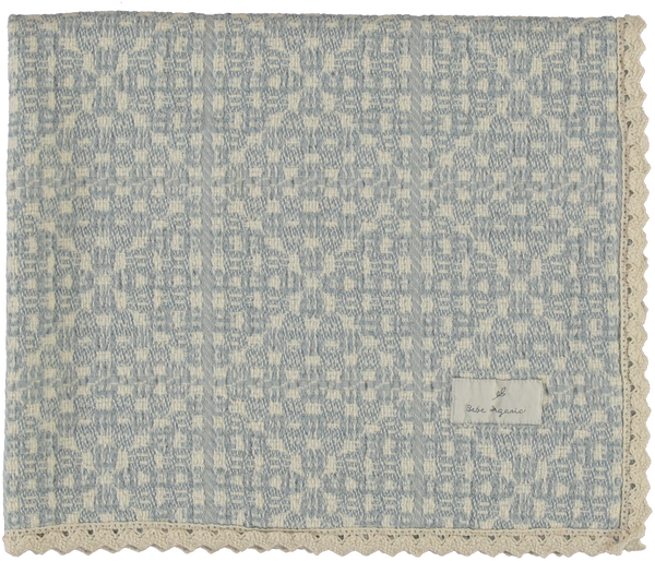 Bebe Organic Sky Blue Crochet Blanket
