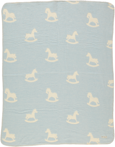 Bebe Organic Faded Blue Cuddle Horse Blanket
