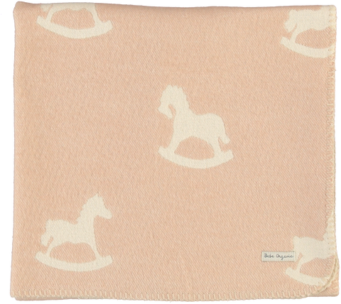 Bebe Organic Dusty Pink Cuddle Horse Blanket
