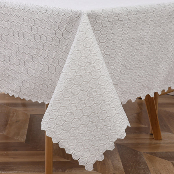 Diamond Hexagon Lined Tablecloth