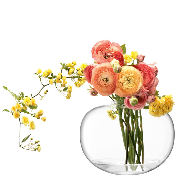 Flower Curved Bouquet Vase, 7.75"