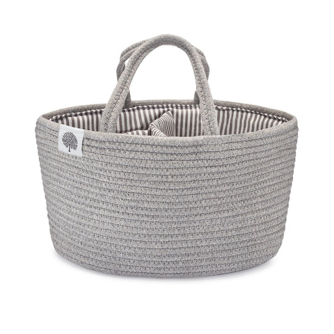 Grey Rope Diaper Caddy