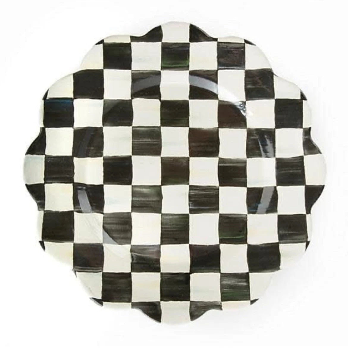 Courtly Check Enamel Petal Platter