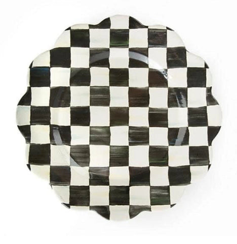 Courtly Check Enamel Petal Platter