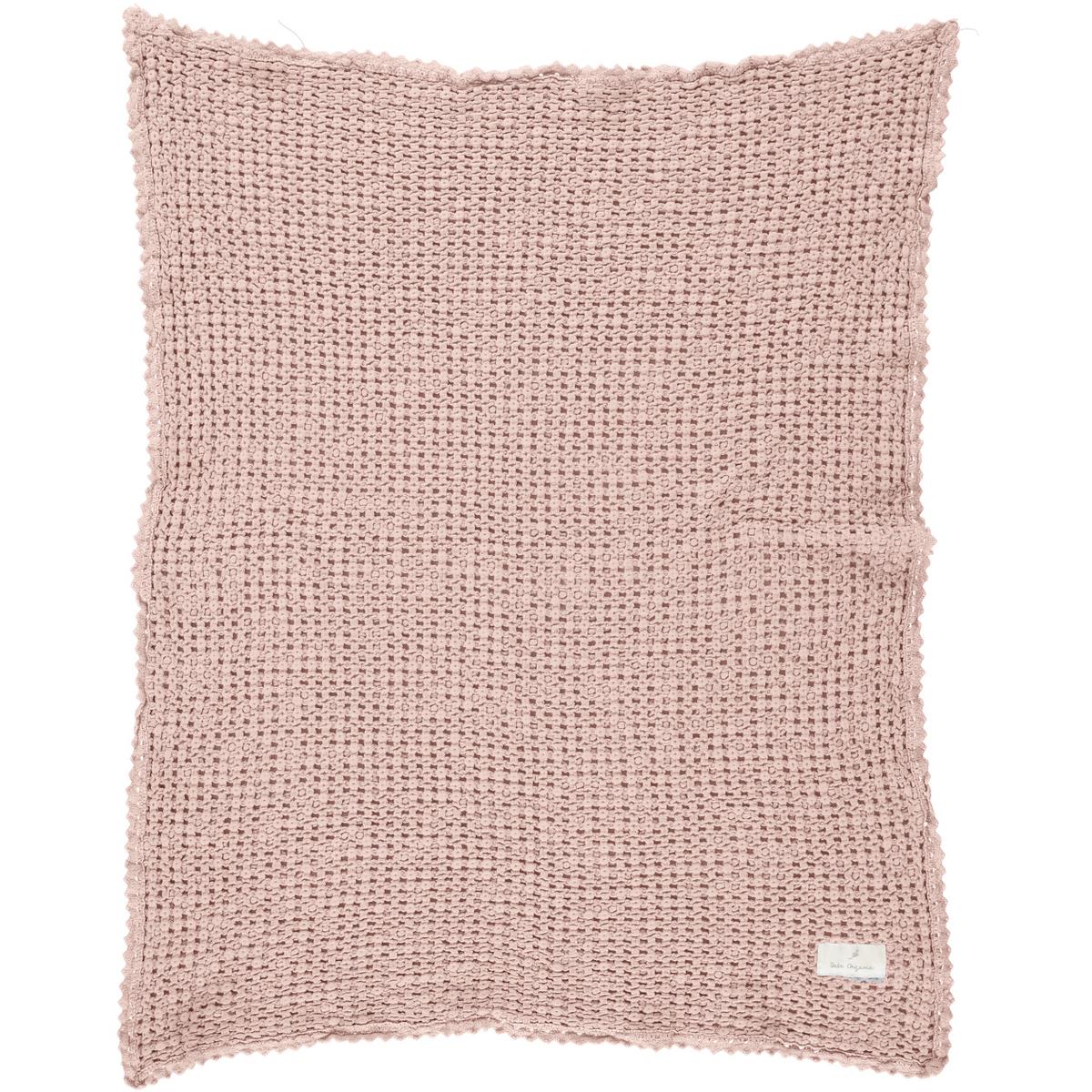 Bebe Organic Rose Waffle Blanket