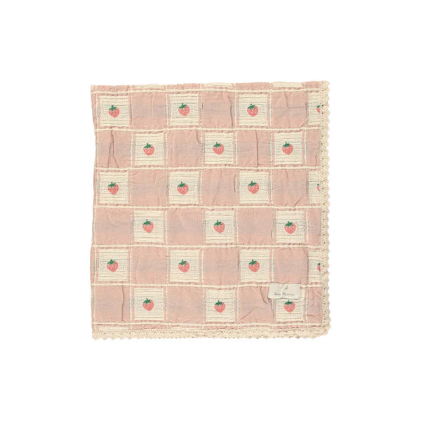 Bebe Organic Strawberry Patchwork Blanket