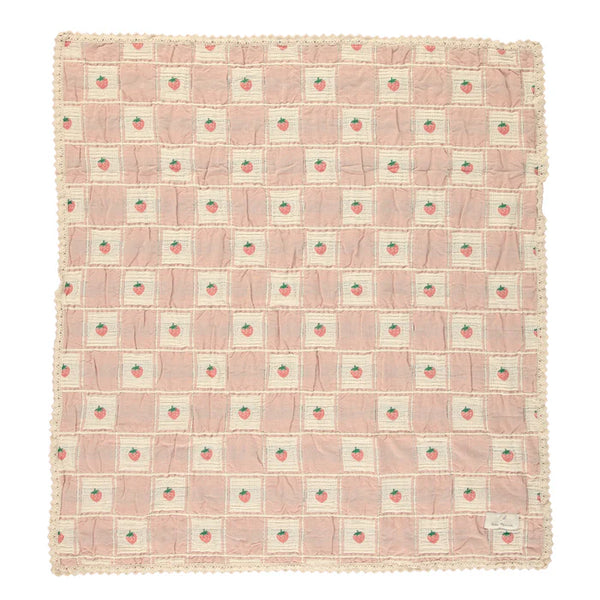 Bebe Organic Strawberry Patchwork Blanket