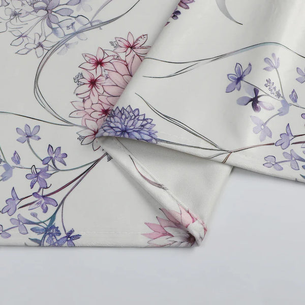 Hydrangea Stem Velvet Tablecloth