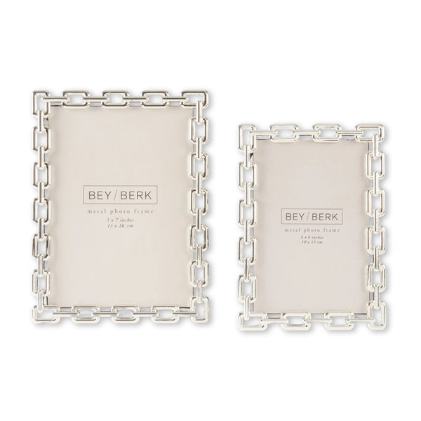 Silver Chain Link Picture Frame