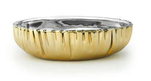 Cerro Small Gold Oval Serving Bowl