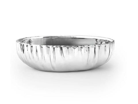 Cerro Small Silver Oval Serving Bowl