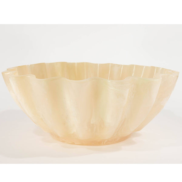 Jeanne Fitz Resin Collection Scalloped Bowl, 11 in - Cream
