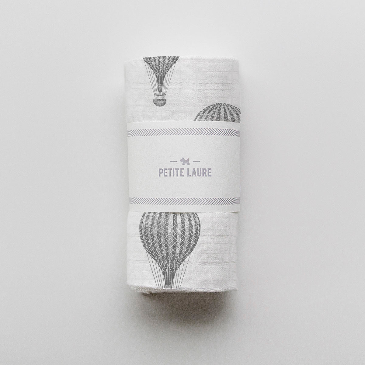 Petite Laure Grey Hot Air Balloons Bamboo Swaddle