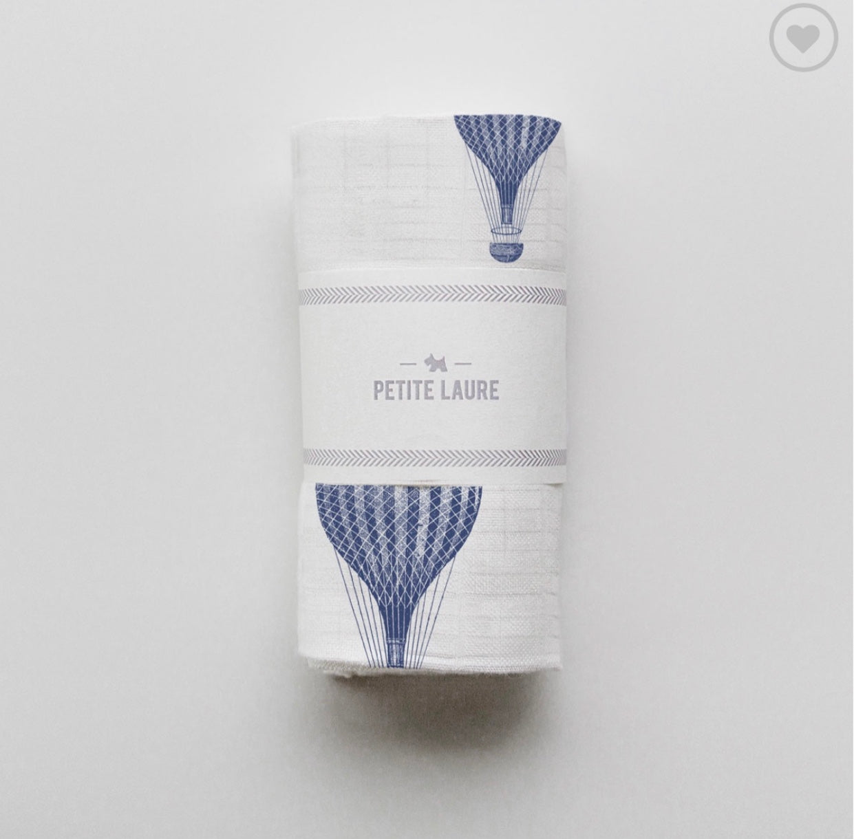 Petite Laure Navy Blue Hot Air Balloons Bamboo Swaddle