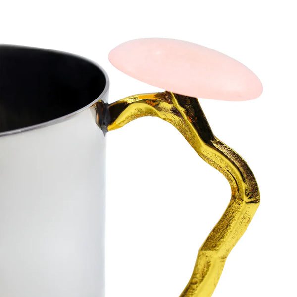 Washcup with Pink Resin Oval