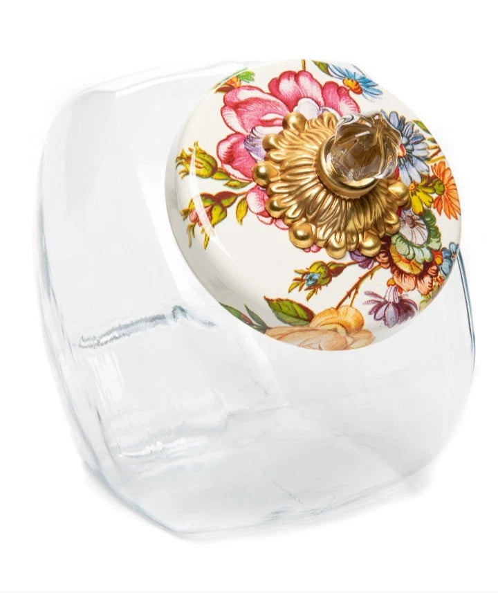 White Flower Market Sweets Jar