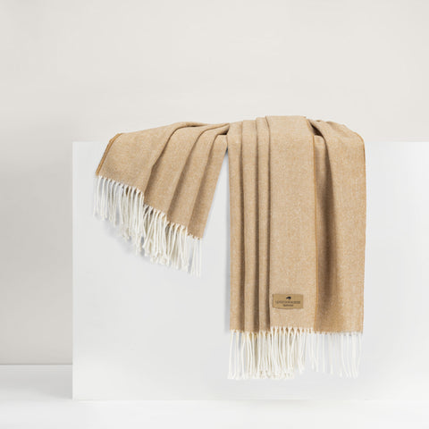 Lands Downunder Biscotti Italian Herringbone Throw