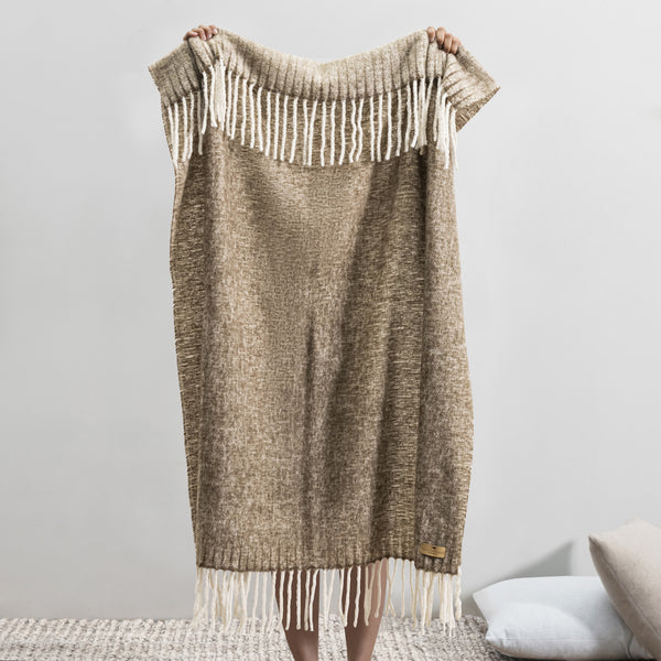 Lands Downunder Walnut Andes Wool Throw