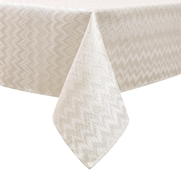 Jacquard Gold Zigzag Tablecloth