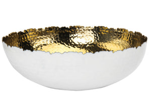 Serving Bowl - White | Gold